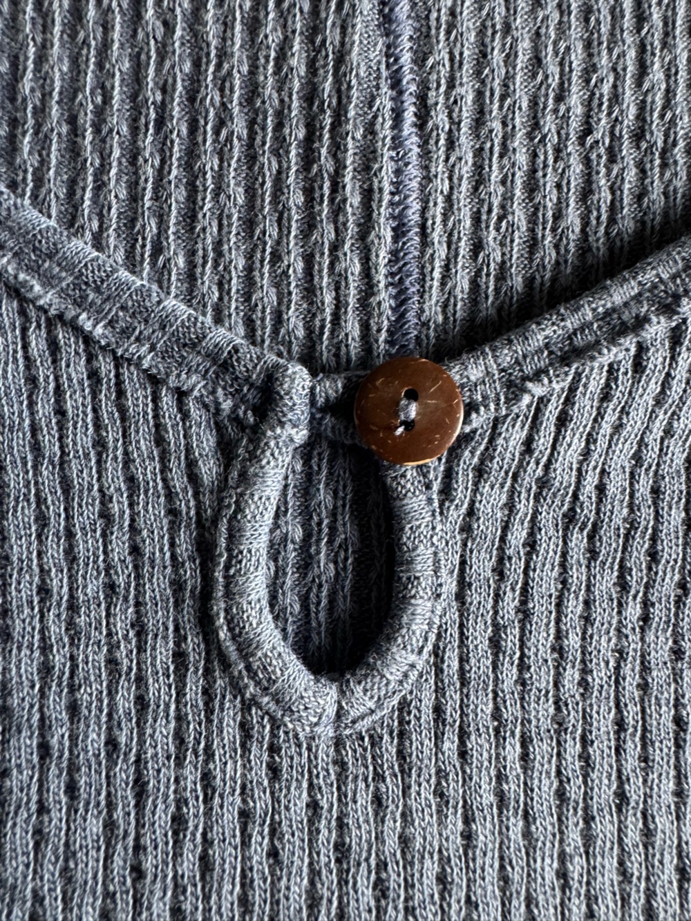 We The Free Keyhole Blue Henley - Picture 3 of 6